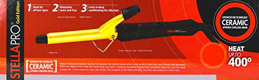Stella Pro Ceramic Curling Iron 1' - beautygiantusa.com