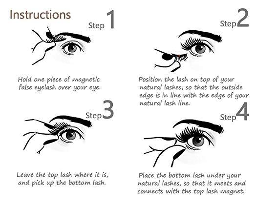 3D Double Magnetic Eyelashes Natural Flash - beautygiantusa.com