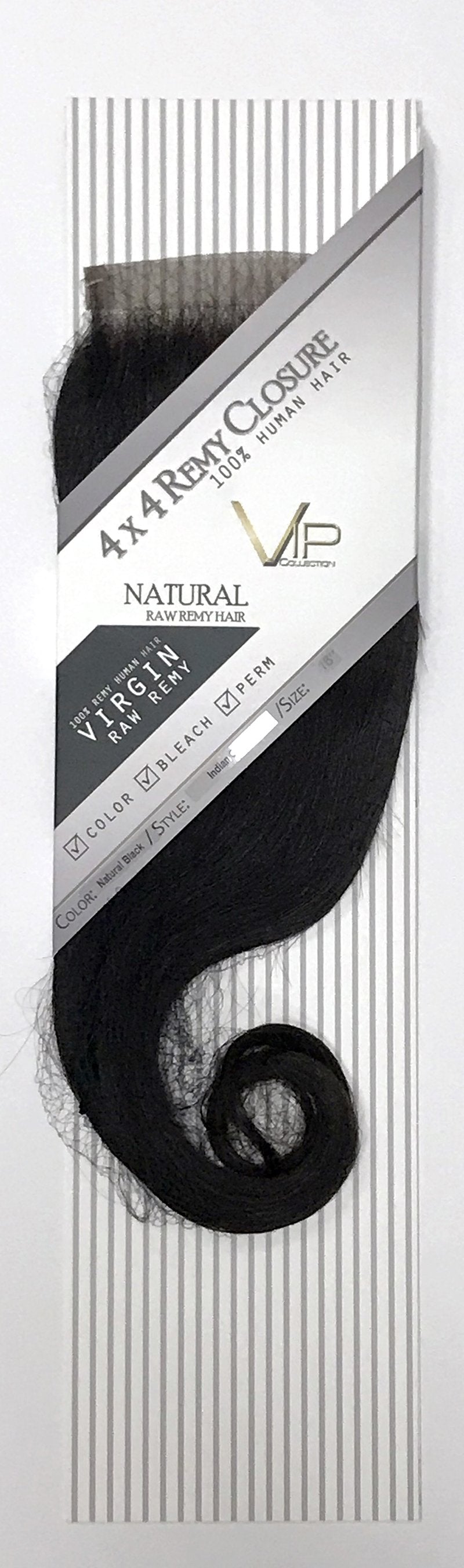 4 by 13" VIP Lace Frontals 16" Indian Natural Black - beautygiantusa.com