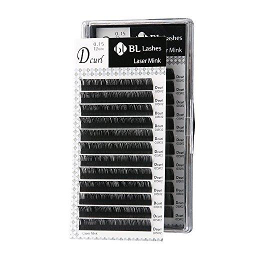 Eyelash Extension BL Laser Mink Lash D Curl Thickness 0.20 - beautygiantusa.com