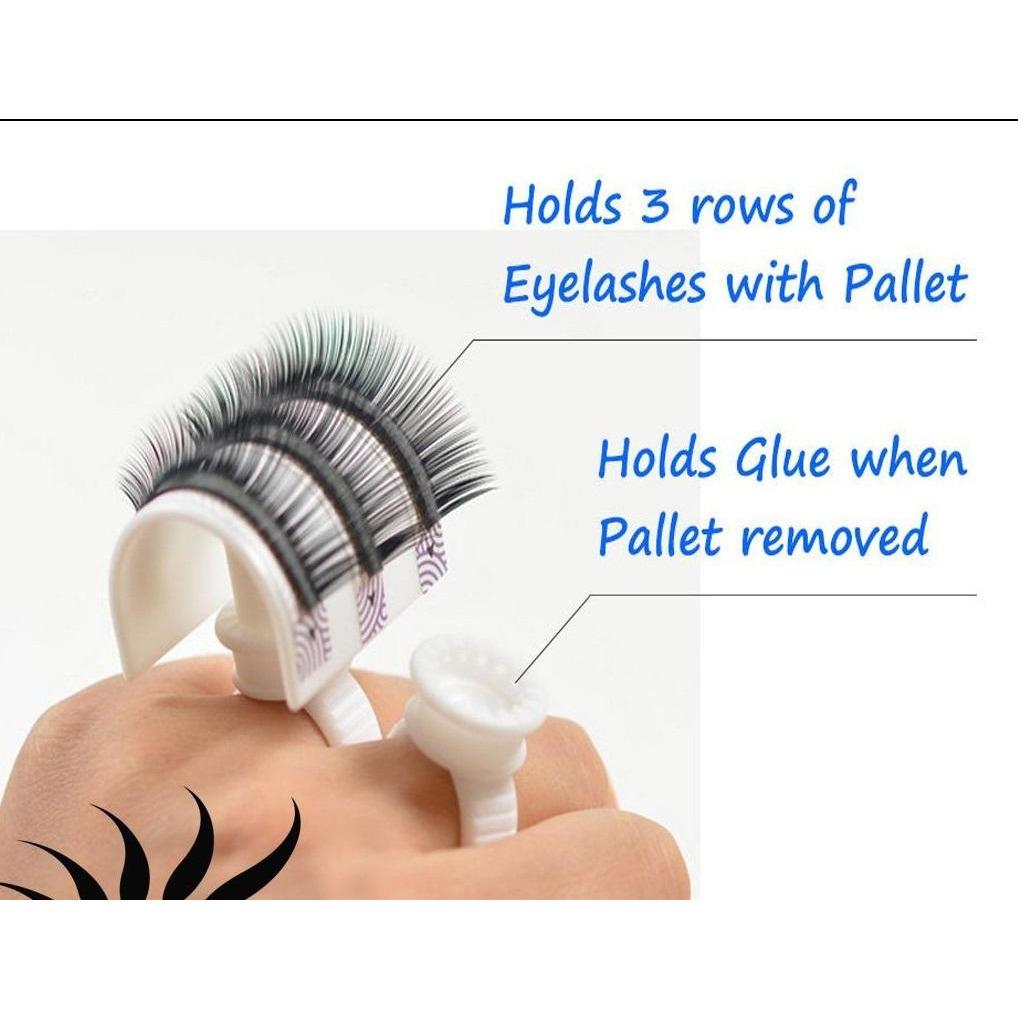 Glue Ring Strip Eyelash Holder Eyelash Extensions Pallet Set - BeautyGiant USA