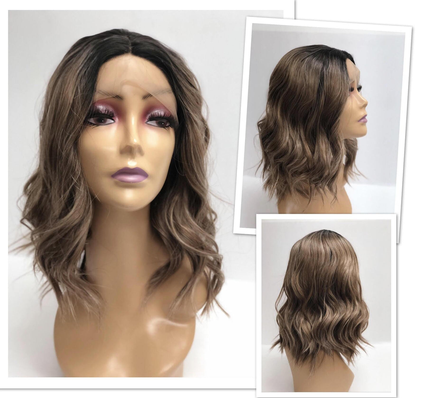 Lace Front Wig Short Bob Heat Resistant Hair Wigs - beautygiantusa.com