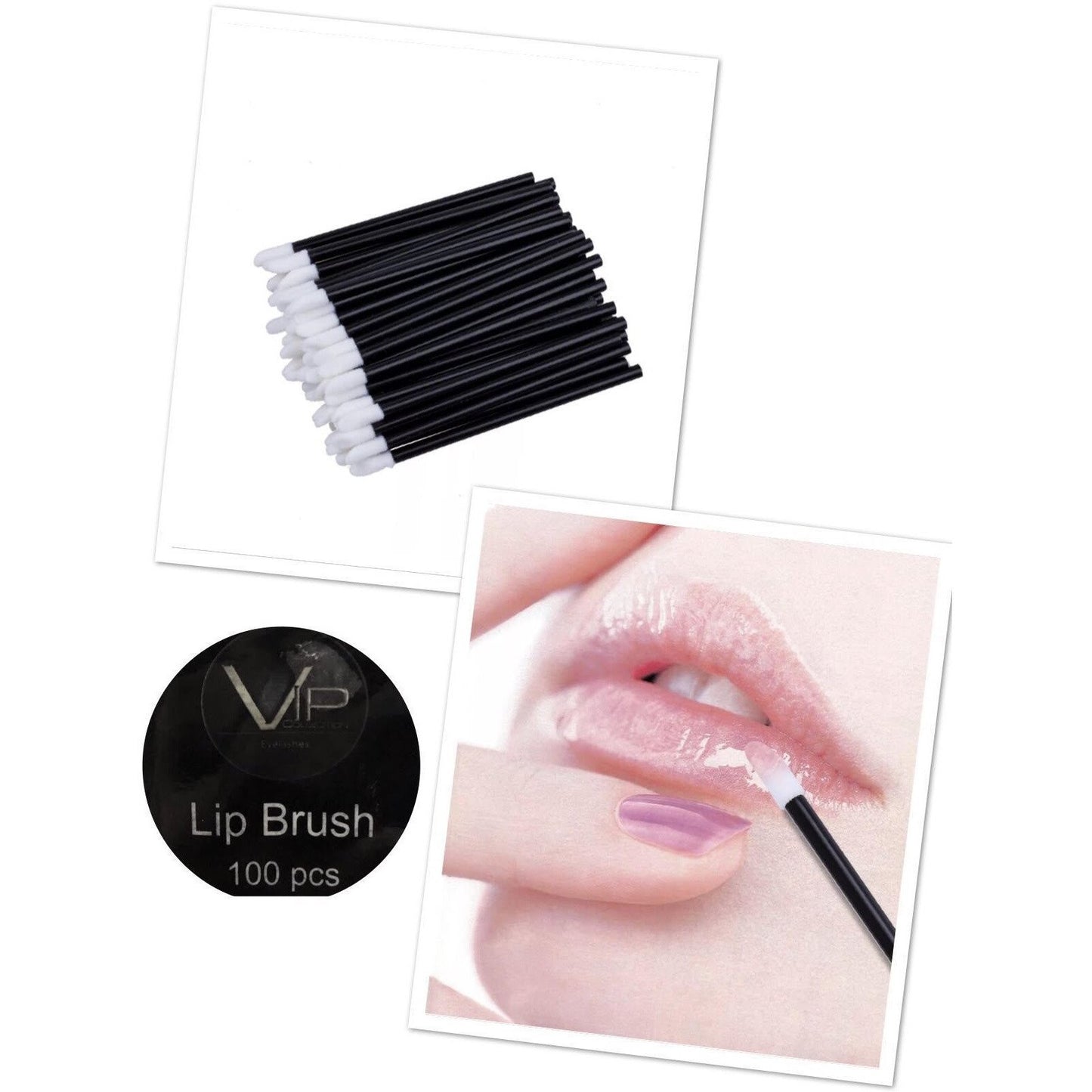 VIP Eyelash accessories - Lip Brush (100 strand/bag) - BeautyGiant USA