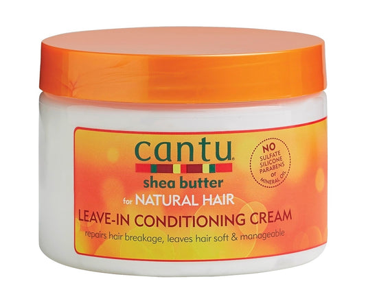Cantu Shea Butter Natural Leave-In Conditioning Cream 12 oz - beautygiantusa.com