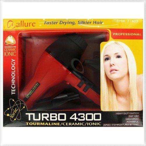 Allure Turbo 4300 Tourmaline/Ceramic/Ionic Hair Dryer - beautygiantusa.com