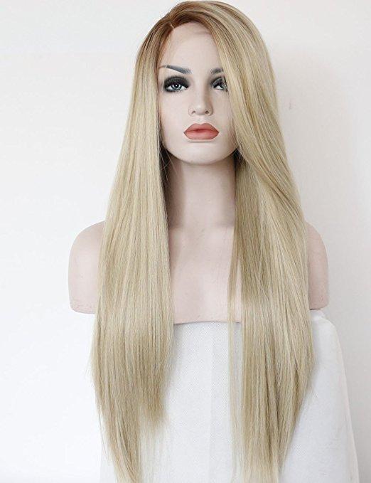 Lace Front Wigs Synthetic Wig Half Hand Tied Replacement Full Wig - beautygiantusa.com