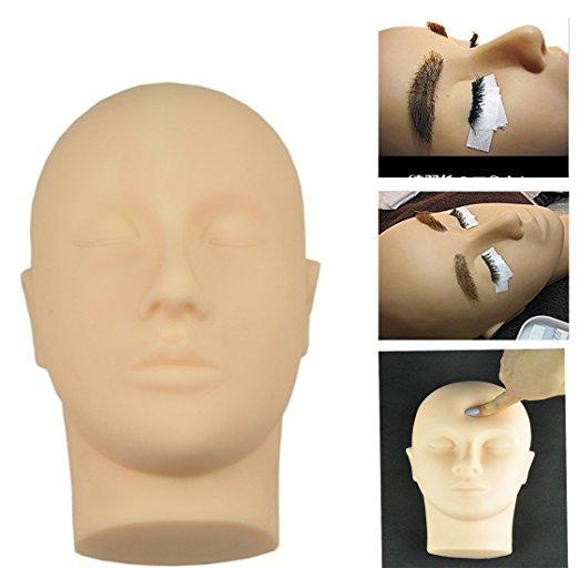 Rubber Practice Mannequin Manikin Head Eyelashes Makeup Massage Practice - beautygiantusa.com
