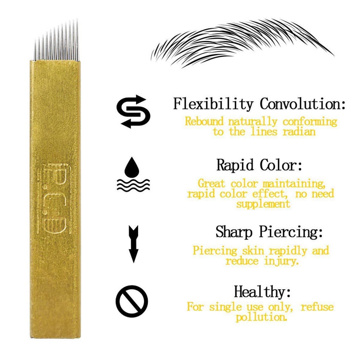 Microblading Needles Permanent Makeup Manual Eyebrow Blades - beautygiantusa.com
