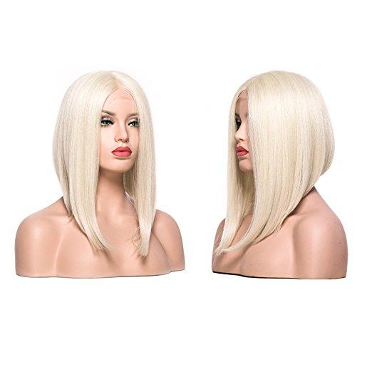 Lace Front Wig Short Bob Heat Resistant Hair Wigs - beautygiantusa.com