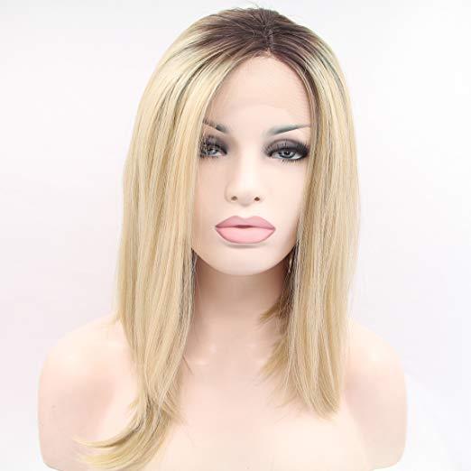 Lace Front Wig Short Bob Heat Resistant Hair Wigs - beautygiantusa.com