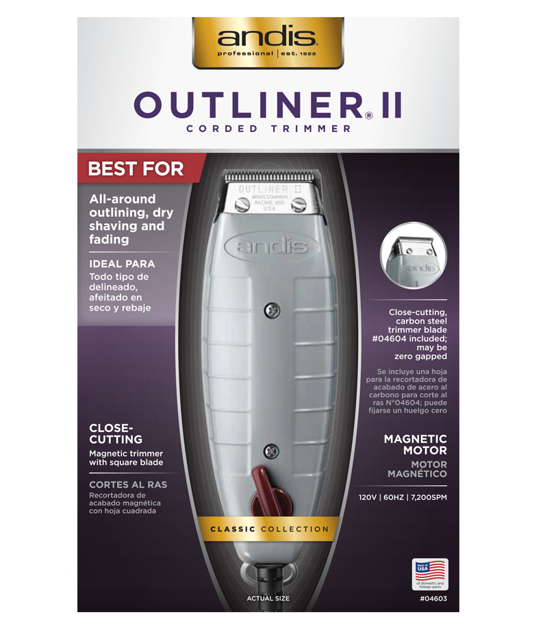 Andis Clippers Professional T-Outliner 2 Trimmer - beautygiantusa.com