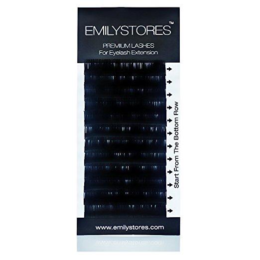 EMILYSTORES Eyelash Extensions 0.15  Thickness C Curl Silk Mink Fake - beautygiantusa.com