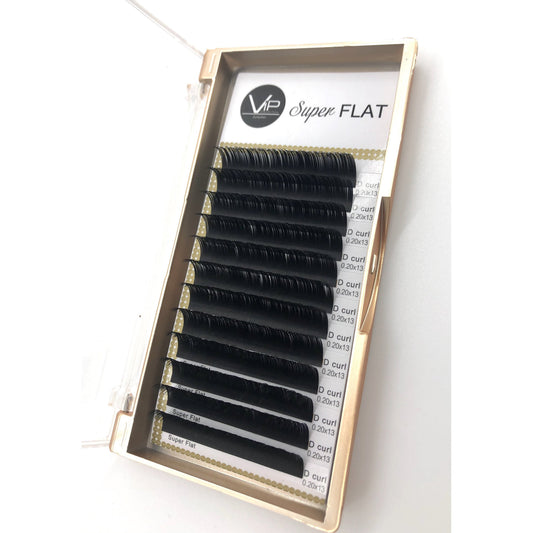 VIP Eyelashes - Super Flat Extensions - 12 lines - 0.20 D - BeautyGiant USA