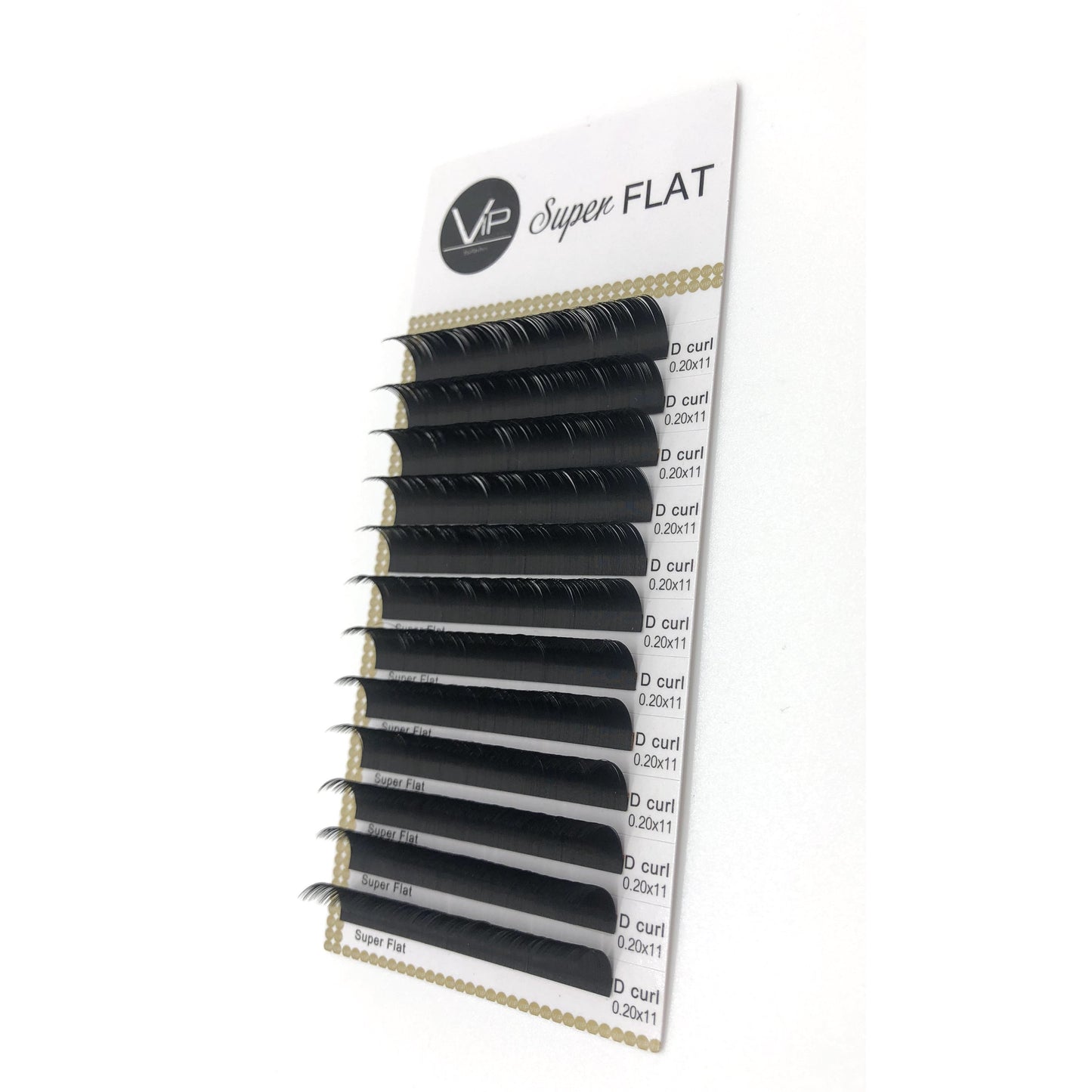 VIP Eyelashes - Super Flat Extensions - 12 lines - 0.20 D - BeautyGiant USA