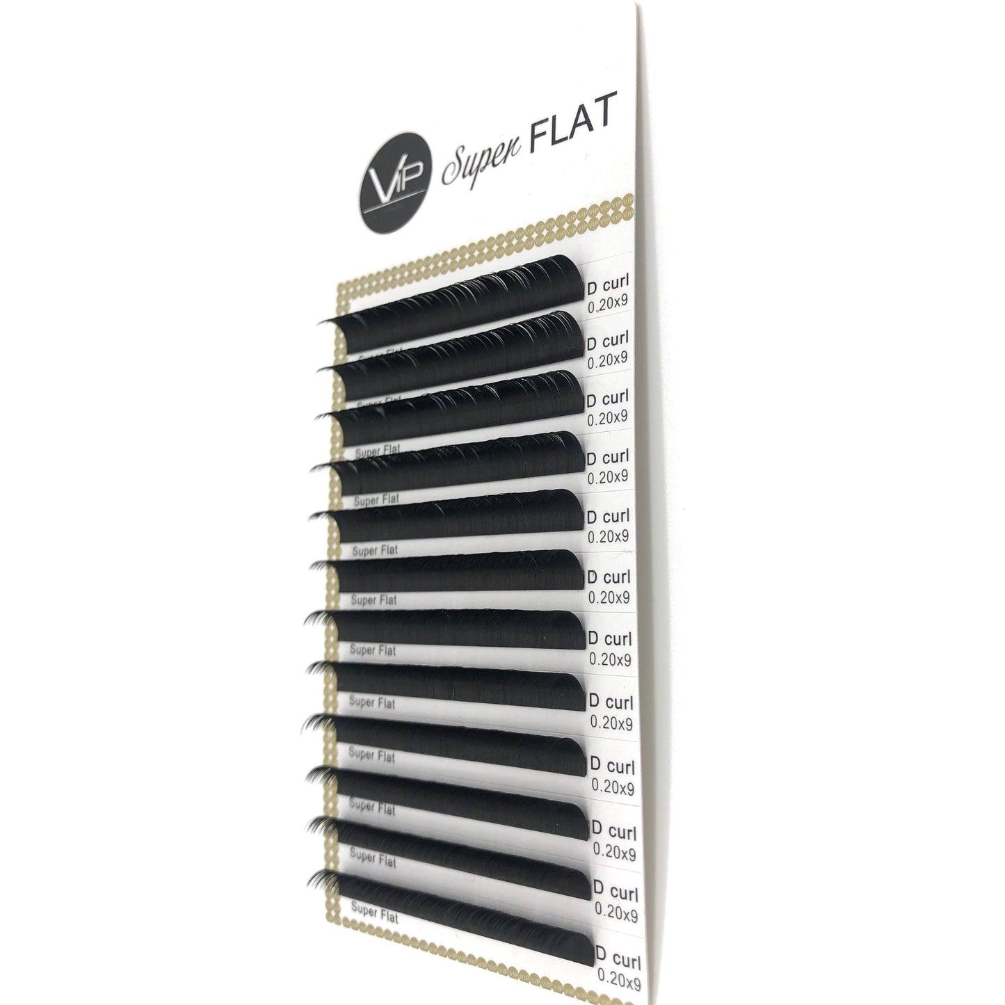 VIP Eyelashes - Super Flat Extensions - 12 lines - 0.20 D - BeautyGiant USA
