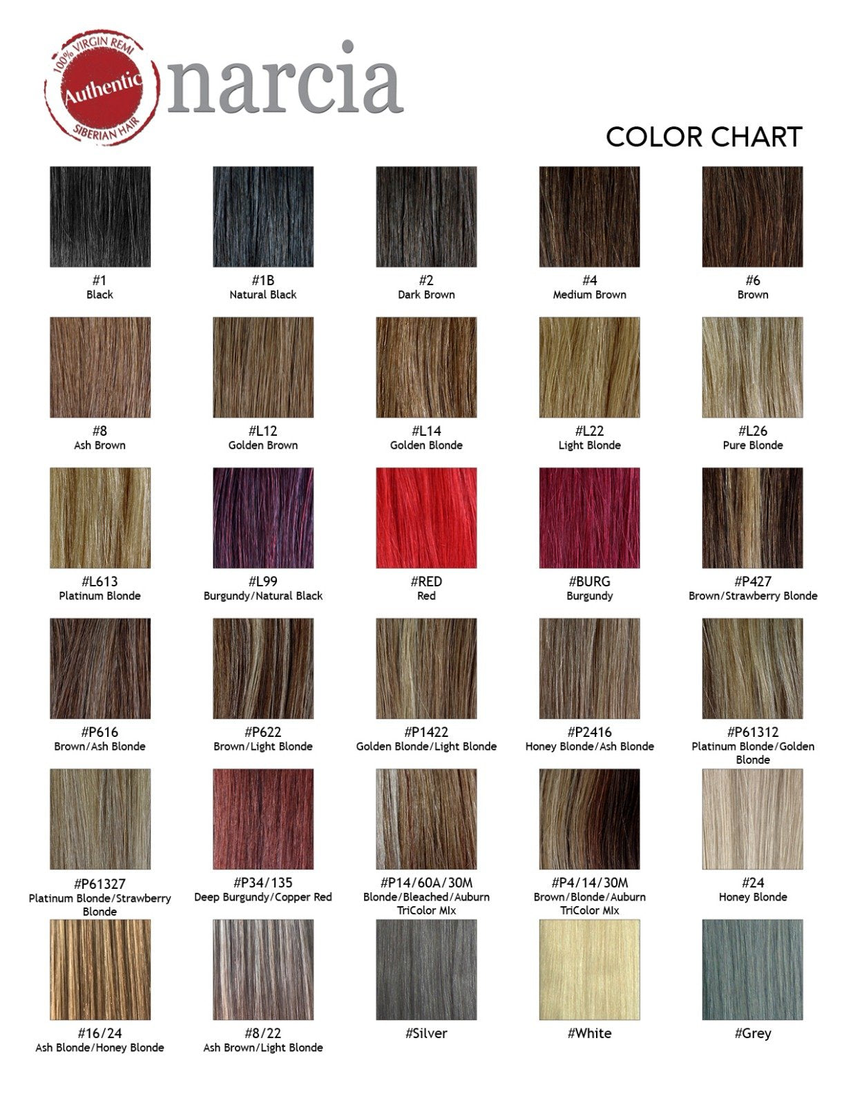 Narcia Remy Siberian - U-Tip - 24" - beautygiantusa.com