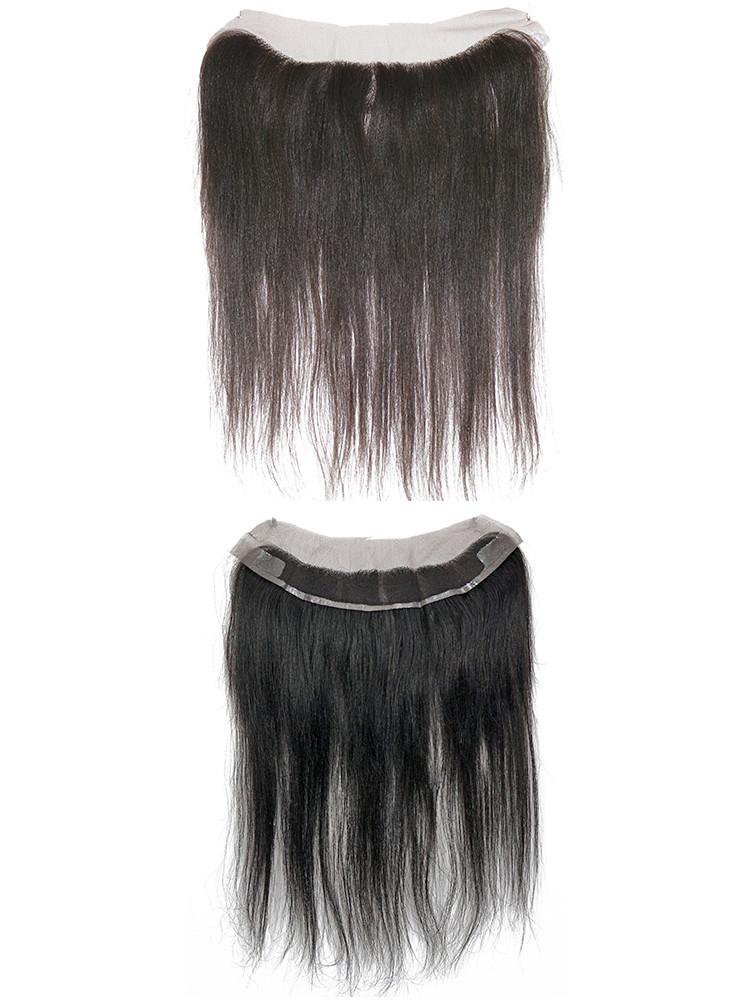 4 by 13" VIP Lace Frontals 16"Peruvian Straight Natural Black - beautygiantusa.com