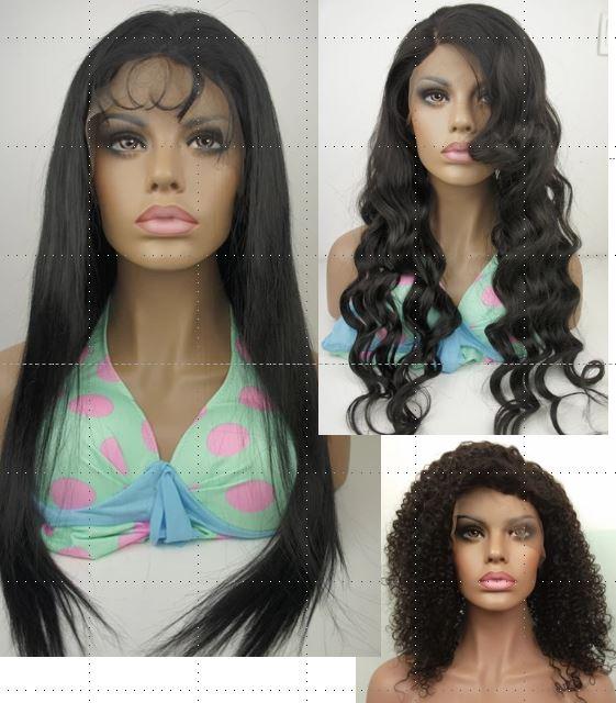 VIP - Full Lace Wig - 100% Human Hair Natural Black (180 density) Straight, Body Wave and Curly - beautygiantusa.com