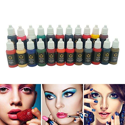 Permanent Makeup tattoo ink pigment 15ml/bottle for eyebrow make up Permanent body makeup lip ink tattoo machine beauty tools - beautygiantusa.com