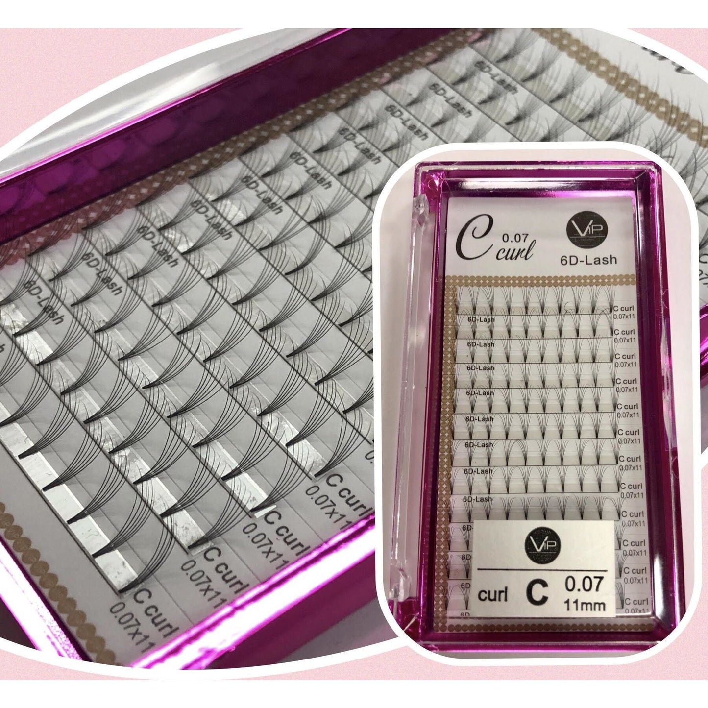 VIP Eyelashes - Pre Fanned Lash Extrensions 12 Lines  6D - BeautyGiant USA