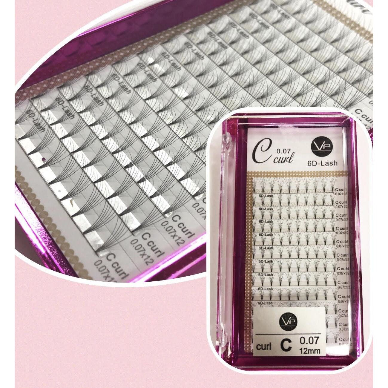 VIP Eyelashes - Pre Fanned Lash Extrensions 12 Lines  6D - BeautyGiant USA