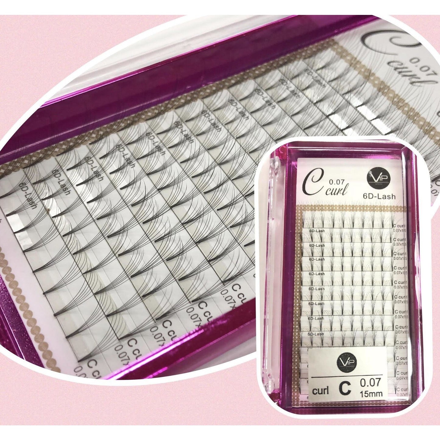 VIP Eyelashes - Pre Fanned Lash Extrensions 12 Lines  6D - BeautyGiant USA