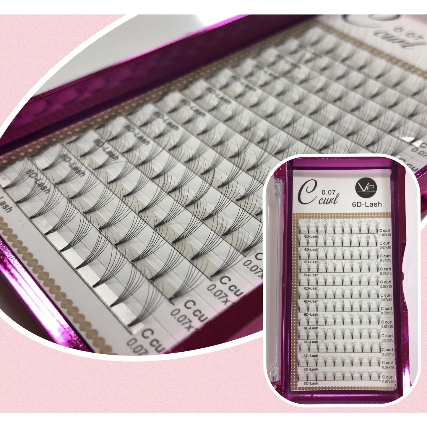 VIP Eyelashes - Pre Fanned Lash Extrensions 12 Lines  6D - BeautyGiant USA
