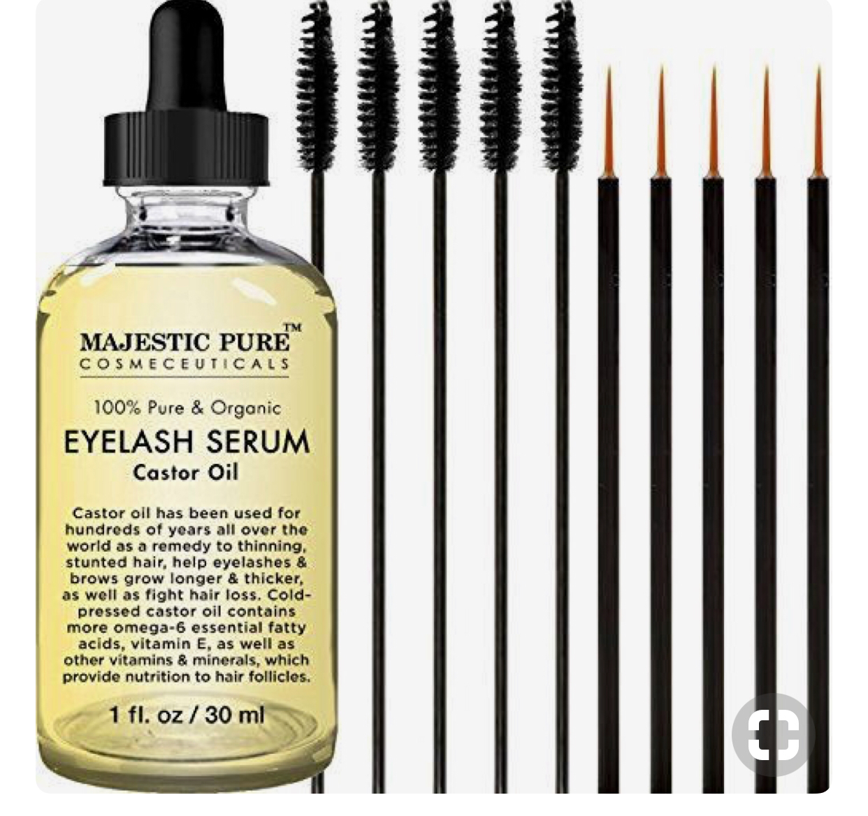Castor oil natural eyelash growth serum - beautygiantusa.com