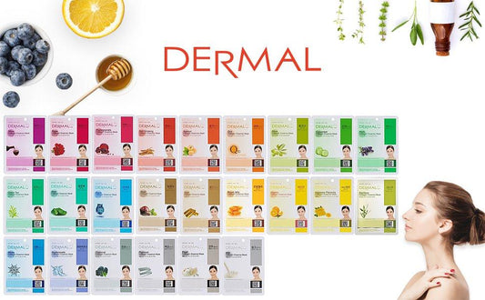 DERMAL Collagen Essence Full Face Facial Mask Sheet - beautygiantusa.com
