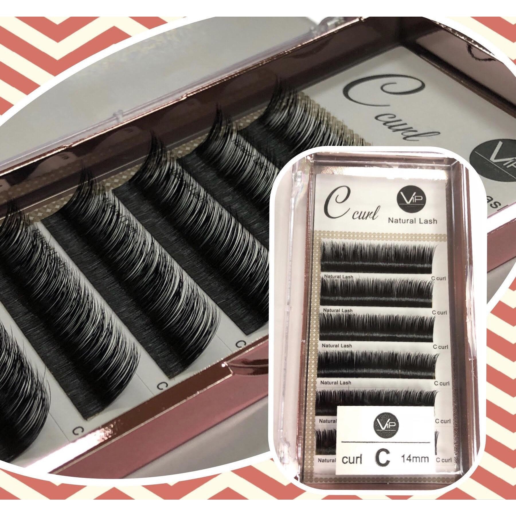 VIP Eyelashes - Natural Lash C Curl - 6 Lines - BeautyGiant USA