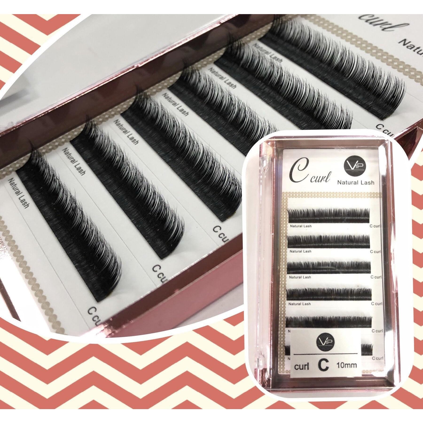VIP Eyelashes - Natural Lash C Curl - 6 Lines - BeautyGiant USA