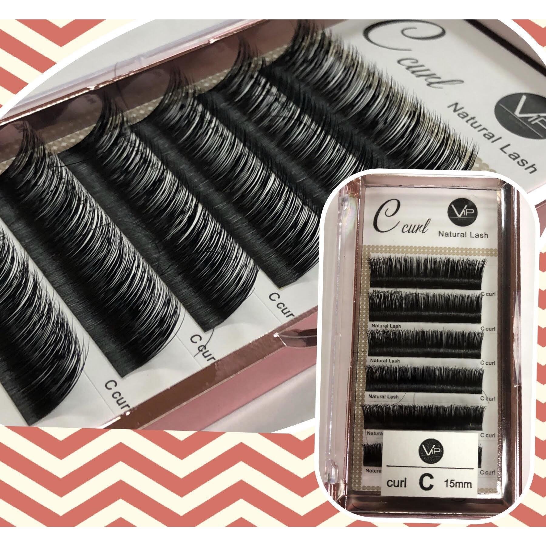 VIP Eyelashes - Natural Lash C Curl - 6 Lines - BeautyGiant USA