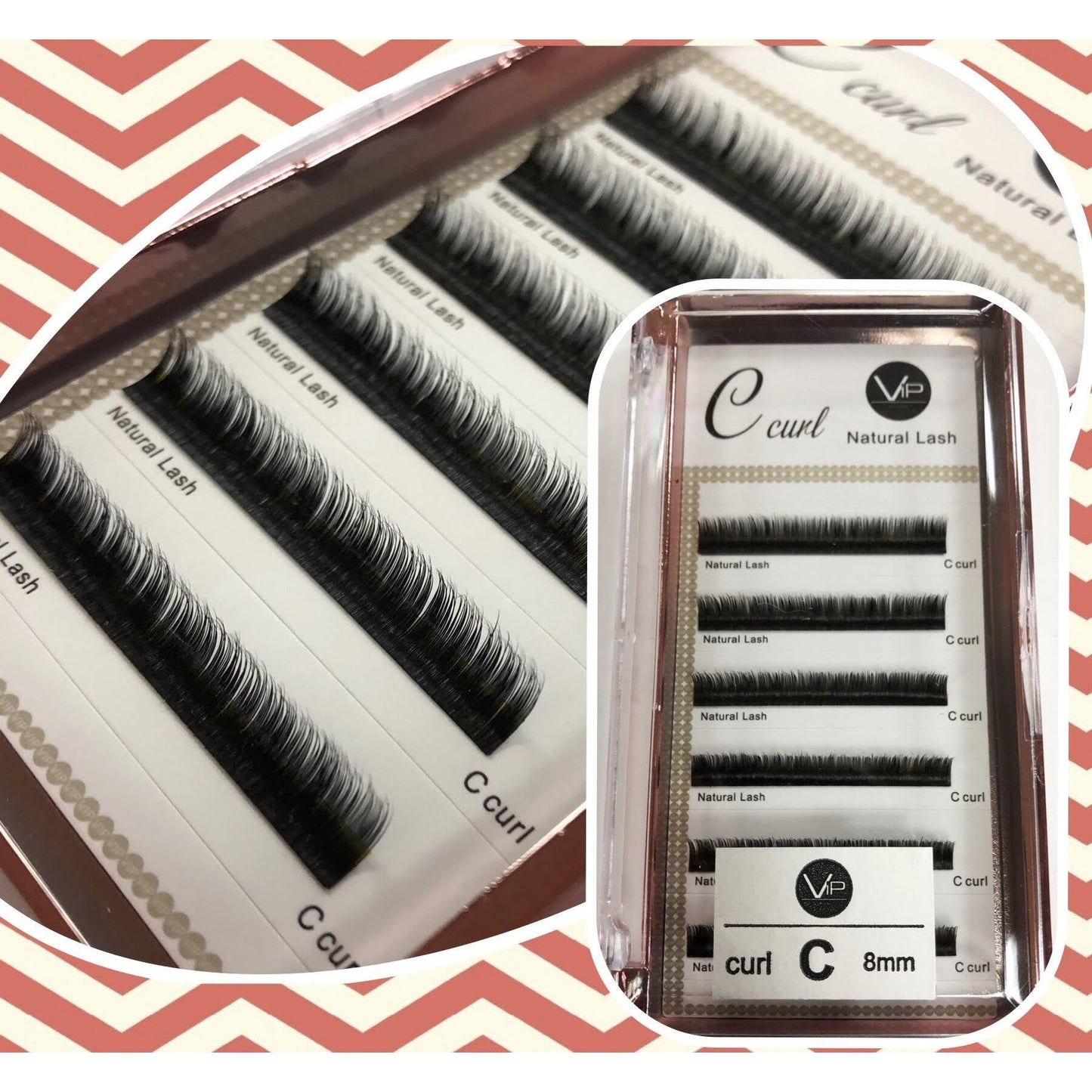 VIP Eyelashes - Natural Lash C Curl - 6 Lines - BeautyGiant USA