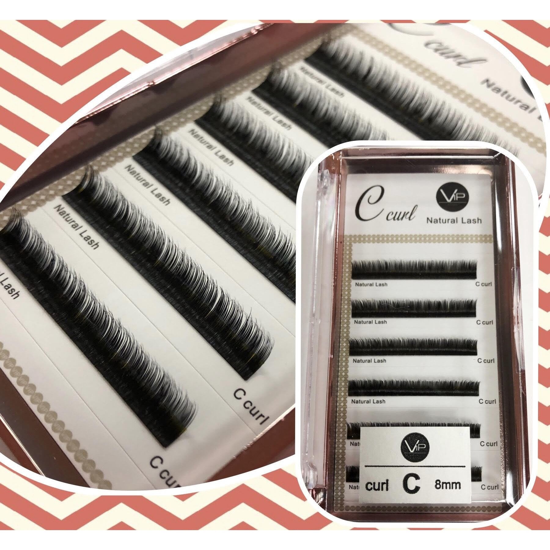 VIP Eyelashes - Natural Lash C Curl - 6 Lines - BeautyGiant USA