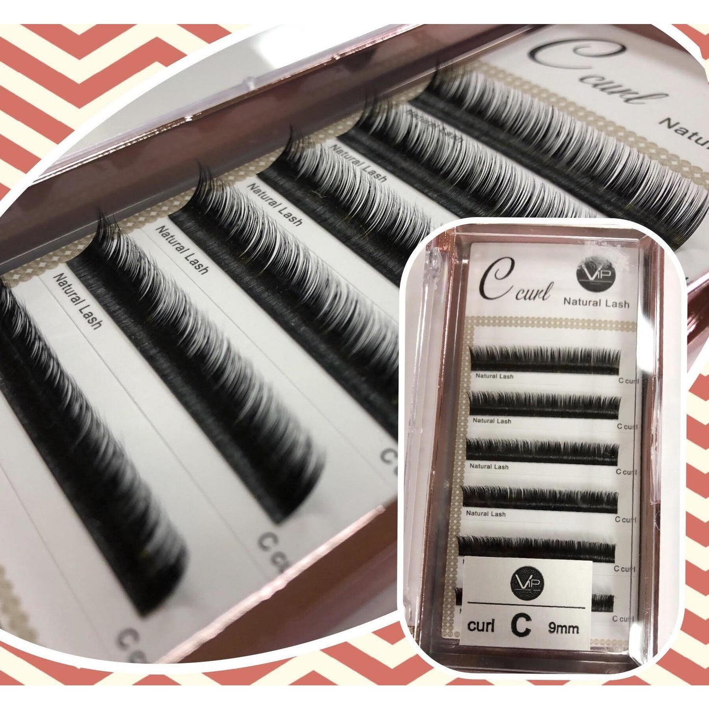 VIP Eyelashes - Natural Lash C Curl - 6 Lines - BeautyGiant USA
